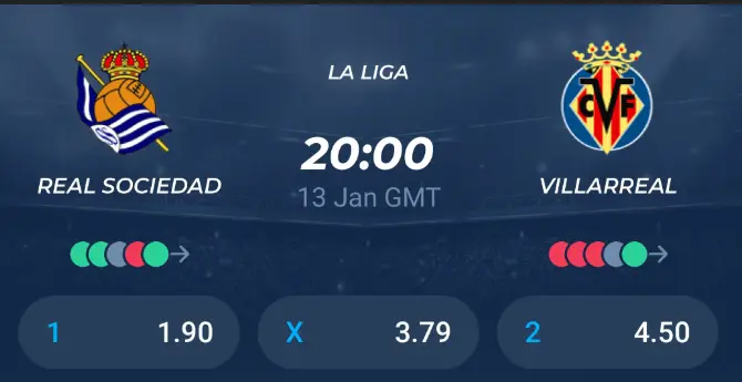 Real Sociedad vs. Villarreal: Live Streaming, Match Predictions, and Betting Tips for January 13, 2025