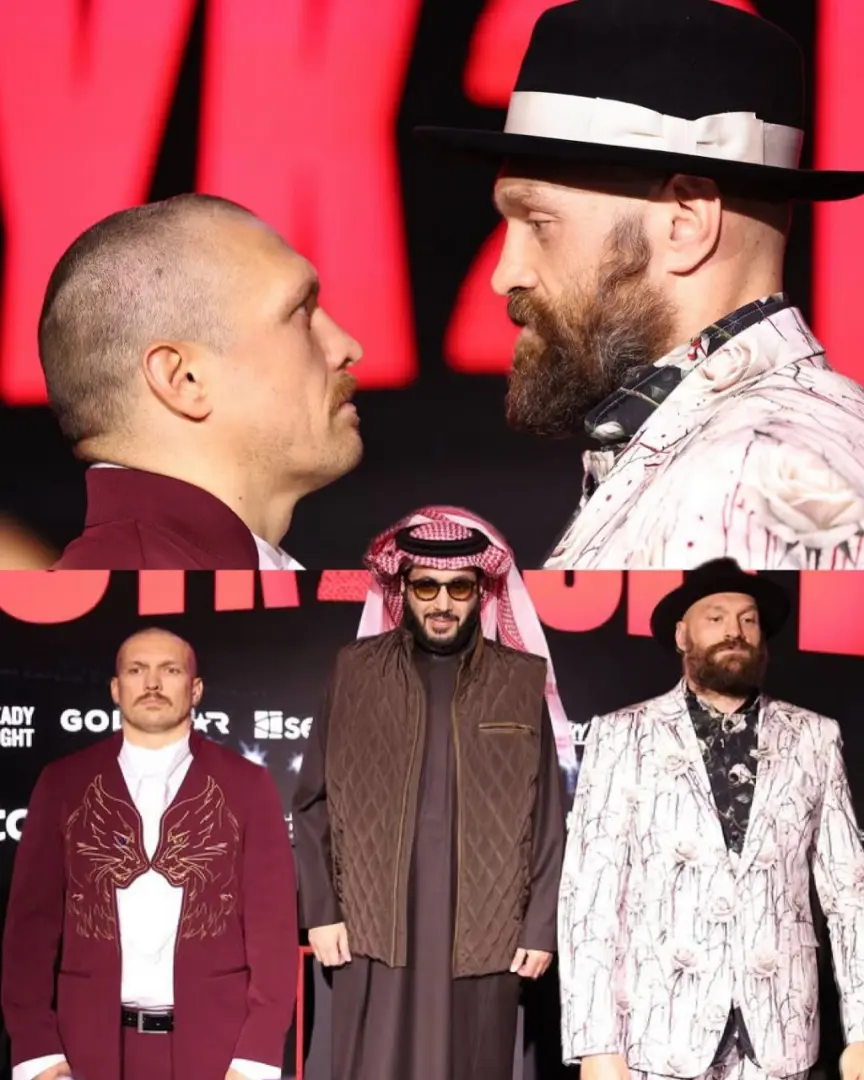 Usyk and Fury Face Off for 10 Minutes, Ignoring Attempts to Break Them Apart